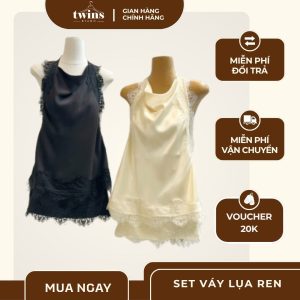 SET VÁY LỤA REN