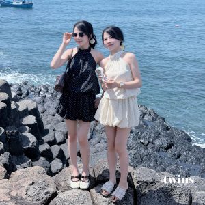 Set váy chấm bi
