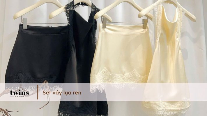 Set Váy Lụa Ren