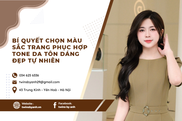Bí quyết chọn màu sắc trang phục hợp tone da tôn dáng đẹp tự nhiên - Twins by Anh